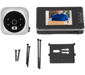 Mirilla de puerta con cámara y visor de 120 grados, visión nocturna HD, intercomunicador bidireccional, timbre con vídeo inteligente.