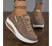 Zapatos deportivos de moda para mujer, zapatos casuales con plataforma multifuncional, zapatillas ligeras, cómodas y transpirables. 36 rojo