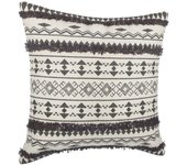 Housse coussin tuftee ethnique 40 x 40 cm Atmosphera - Gris