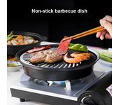 Bandeja antiadherente coreana para barbacoa, horno de casete para exteriores, parrilla redonda portátil sin humo, herramienta para barbacoa de camping al aire libre