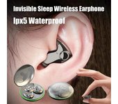 Mini auriculares invisibles para dormir, inalámbricos, Bluetooth 5.3, IPX5, impermeables, ocultos para teléfono. blanco