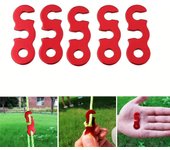 20 piezas de tienda de campaña de aleación de aluminio con cuerda de viento y hebilla antideslizante 20 PCS