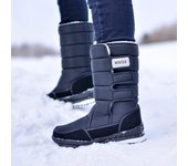 Botas de nieve para hombre, impermeables, de invierno, para exteriores, de piel, cálidas, para hombre, zapatos de trabajo, botas para mujer 47