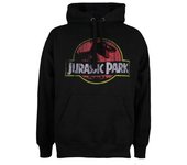 Sudadera con capucha y logo desgastado para hombre de Jurassic Park M negro