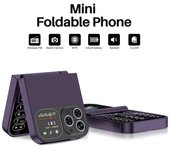 Mini teléfono móvil con tapa Tarjeta SIM dual 2G GSM Pantalla de 2,0 pulgadas Marcación rápida Voz mágica Antorcha FM Lista negra Teléfono con tapa pequeño Teléfono de repuesto gris