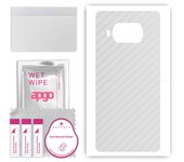 apgo Protective Skin Sticker for the back compatible with Xiaomi Mi 10T Lite 5G, Wrap Film, Foil, Vinyl - Pattern Transparent Carbon