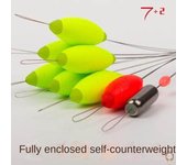 90pcs(10 grupos) Accesorios para aparejos de línea, flotador de goma para frijoles espaciales, lagos, ríos, mar 3