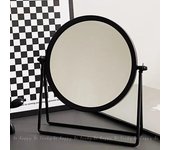 Espejo de maquillaje redondo de lujo, estilo retro europeo, de metal dorado, para el hogar, dormitorio, escritorio, espejo de tocador ajustable, espejo cosmético de pie