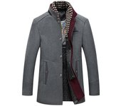 Otoño e Invierno Tamaño Europeo Abrigo de Lana de Negocios para Hombres Bufanda de Moda Abrigo de Lana sin Hierro Abrigo de Lana para Hombres S