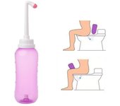 Rociador de bidé portátil de 500ml, limpiador Personal, botella de higiene, lavado en aerosol 1 color rosa