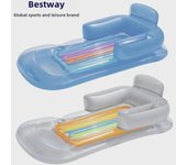 Sillón reclinable flotante inflable Bestway 43028 - Cama de agua individual y colchón de playa 161*84 cm (1.3 kg)