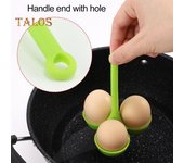 Soporte para huevos al vapor, 3 agujeros para hervir huevos, fácil de limpiar, excelente herramienta de cocina para cocinar huevos escalfados de silicona azul