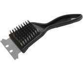 Cepillos portátiles para barbacoa, herramienta de limpieza raspadora de cepillo limpiador de parrilla de barbacoa de alambre de acero para exteriores