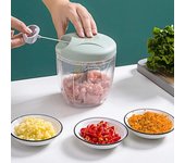 Picadora de ajo de 500/900 ml, picadora de carne, cortadora de verduras giratoria manual, cortadora, rebanadora, trituradora de frutas, ajo, utensilio de cocina, licuadoras