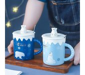 Taza de cerámica con forma de oso polar y personalidad creativa, taza de agua, taza de leche, taza de café, taza de jugo, regalo