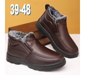 Zapatos de algodón de invierno para hombre: Tamaño grande, más terciopelo, cálido, grueso, antideslizante, impermeable para personas de mediana edad y mayores. 40 negro