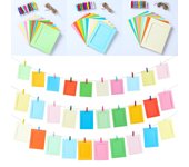 10 piezas/set de marcos de fotos de papel con texto  Feliz cumpleaños , pancarta para decoración de fiestas, guirnalda decorativa para el primer año de mi primer hijo