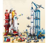 Modelo de cohete transbordador espacial, bloques de construcción para niños, ladrillos Diy, juguete para niño, regalo