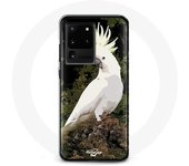 Coque pour Samsung Galaxy S20 Ultra Cacatoes Perroquets Blanc sur l'arbre