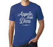 Camiseta Vintage para Hombre Camiseta Gráfica Appelle Moi Dieu Azul Real XS azul denim