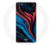 Coque pour Huawei P8 Lite Texture abstraite bleu noir rouge