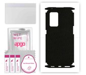 apgo Protective Skin Sticker for the back+sides compatible with Oppo Reno 6 Pro 5G, Full Wrap Film, Foil, Vinyl - Pattern Matrix
