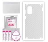 apgo Protective Skin Sticker for the back+sides compatible with Samsung Galaxy M52, Full Wrap Film, Foil, Vinyl - Pattern Transparent Carbon