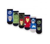 Marvel Avengers Calcetines de personajes para niños (Paquete de 6) 13 UK negro