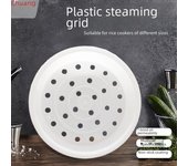 Cesta de vapor de plástico de 3 l/5 l para ollas arroceras: rejilla de vapor redonda y cajón para accesorios