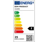 regleta electronica led 25w 4000k luz dia 2000lm 61.3x3x12cm edm
