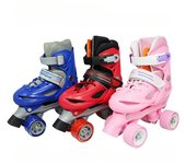 Patines de ruedas para niños, zapatos de patinaje deslizantes en línea, patines cuádruples, zapatillas de deporte con 4 ruedas M azul