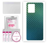 apgo Protective Skin Sticker for the back compatible with Realme 9 Pro+ Free Fire, Wrap Film, Foil, Vinyl - Pattern Carbon Chameleon CAKA1
