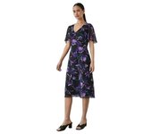 Principios Vestido midi para mujer/señoras 10 UK púrpura