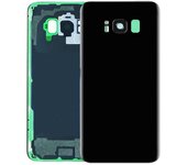 Reemplazo de la tapa trasera de vidrio con marco de lente para Samsung Galaxy S8