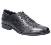 Hush Puppies Zapato de cuero brogue de roble para hombre 7 UK negro
