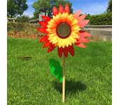 Molino de girasol colorido, turbina eólica para césped, decoración de fiesta de jardín, Camping al aire libre, Picnic, decoración de jardín A7