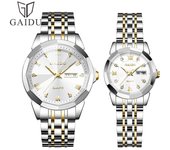GAIDU Relojes Pareja Relojes Moda Diamante Corte Espejo Diamante Reloj San Valentín Relojes para Hombres y Mujeres Relojes de Cuarzo