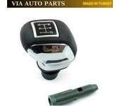 Pomo de cambio de marchas cromado tipo deportivo para Peugeot 301 208 2008 3008 5008 308 206 207 307 407 Citroen C ELYSEE C3 Oem 96738471VV