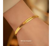 Pulsera de ojo de gato de plata S925 de Banyan Tree para mujer: oro macizo, moderna, combinable, nueva joyería de diseño cepillado. BAS103 de oro blanco