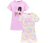 Vestido tipo camiseta con espalda abierta para niñas Barbie (Paquete de 2) 11-12 negro