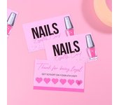 10/50 piezas de tarjetas de presentación para uñas, tarjetas de papel para fidelización de uñas, tarjetas de descuento para uñas, accesorios para uñas, herramientas 50pcs