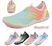 Zapatos de agua para hombres y mujeres, zapatos acuáticos de playa, sandalias de natación, drenaje, zapatos deportivos para vadear, navegación de secado rápido, pies descalzos, yoga, gimnasio, pesca, surf, zapatillas de deporte 36 blanco