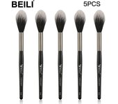 BEILI Negro Mango Largo Maquillaje Facial Pinceles Resaltador Sintético Cepillo de Belleza