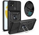 Funda armadura a prueba de golpes para OPPO Realme 8 Pro 8i C25 C12 C20 C11 C21 C3 C21Y, Fundas protectoras para lente de cámara For Realme 8i rojo