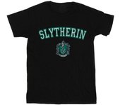 Harry Potter Girls Slytherin Crest Cotton T-Shirt 9-11 Years negro