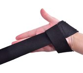 Correas de levantamiento de pesas para gimnasio, cinturón de pesas para muñecas, correas de fitness para culturismo 15x4.7 negro