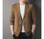Chaqueta ligera de verano de alta gama para hombre, informal, de negocios y con protección solar 6XL café