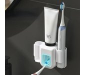 Soporte para cepillo de dientes eléctrico, organizador de pared de doble orificio, soporte para cepillo de dientes, accesorios de baño azul