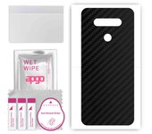 apgo Protective Skin Sticker for the back compatible with LG Stylo 6, Wrap Film, Foil, Vinyl - Pattern Carbon Black
