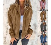 Chaquetas de vellón para mujer, abrigos lisos con cremallera, chaquetas con capucha y manga larga, prendas de abrigo con bolsillos, invierno y otoño XXL caqui